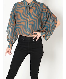 MURUA | ウェーブプリントクロップドシャツ(シャツ/ブラウス)