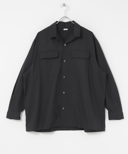 URBAN RESEARCH(アーバンリサーチ)の「THE DAY OPEN COLLAR SHIRT(シャツ/ブラウス・メンズ・BLACK/BROWN/WHITE・1/2)」の2枚目の写真