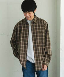 URBAN RESEARCH DOORS | オンブレチェックレギュラーカラーシャツ(シャツ/ブラウス)