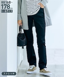 nissen | 高身長 ストレッチ綿混ストレートパンツ(股下78cm、82cm、86cm選べる3レングス)(トールサイズ)(パンツ)