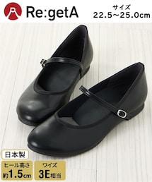 nissen | リゲッタ　ストラップラウンドトゥシューズ（ワイズ３E）ｂｙＲｅ：ｇｅｔＡ(バレエシューズ)