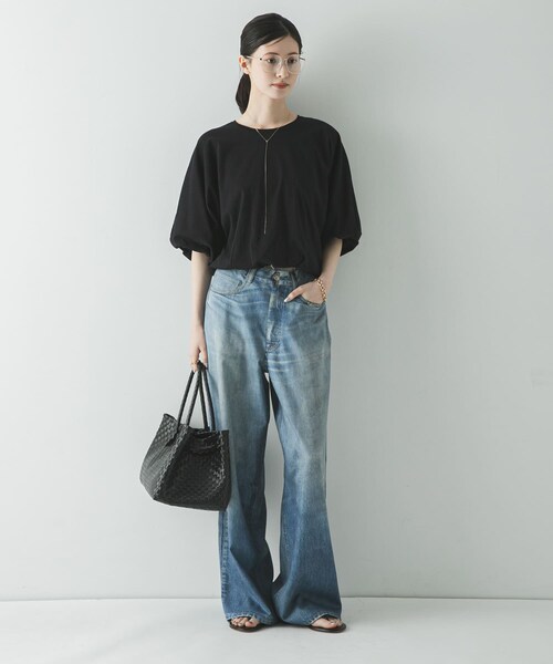 URBAN RESEARCH(アーバンリサーチ)の「バルーンカットソー(Tシャツ/カットソー・レディース・OFF WHITE/BLACK・Free)」の17枚目の写真