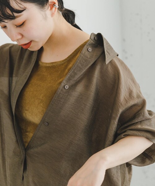 ITEMS URBANRESEARCH（アイテムズ アーバンリサーチ）の「シアーベロアスクエアタンクトップ（タンクトップ・レディース・BEG/BLK/BRD・FREE）」の19枚目の写真