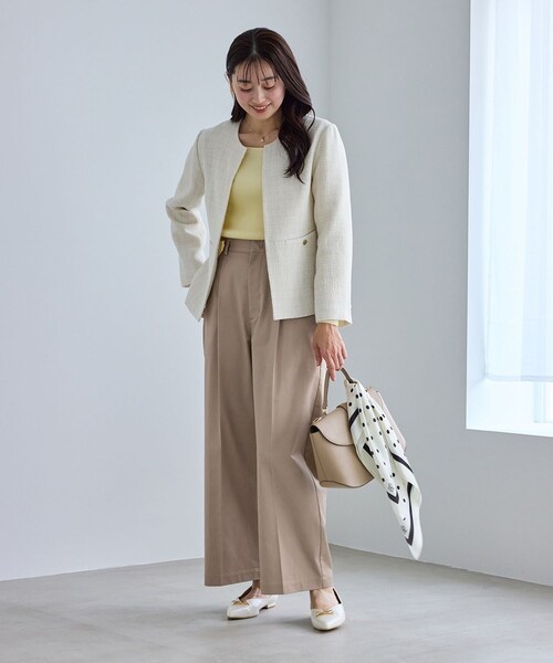 ROPE' PICNIC（ロペピクニック）の「ウエストタックチノパンツ（チノパンツ・レディース・ベージュ/ネイビー・L/M/S）」の11枚目の写真