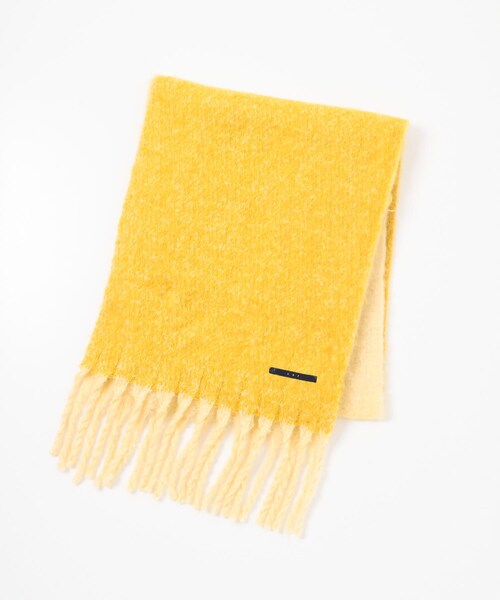 KBF（ケイビーエフ）の「ビッグフリンジバイカラーストール（マフラー・レディース・YELLOW/RED/BLACK・One）」の19枚目の写真