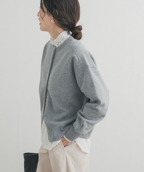 URBAN RESEARCH DOORS（アーバンリサーチドアーズ）の「裏起毛スウェットカーディガン（カーディガン/ボレロ・レディース・OATMEAL/GRAY/CHARCOAL・Free）」の19枚目の写真