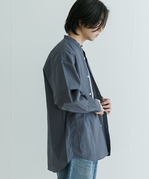 URBAN RESEARCH（アーバンリサーチ）の「C/Nエアーワッシャーシャツ（シャツ/ブラウス・メンズ・S/GREEN/GRAY/ASH/NAVY・M/L）」の3枚目の写真