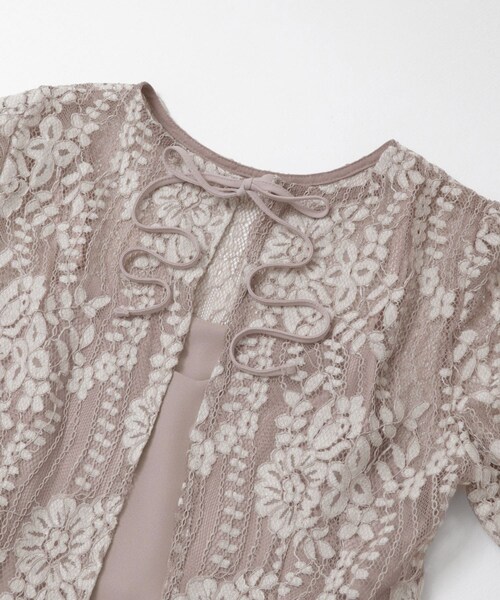 URBAN RESEARCH ROSSO（アーバンリサーチロッソ）の「kaene　配色レースエプロンドレス（ワンピース・レディース・pink beige/navy/purple・36/38）」の11枚目の写真