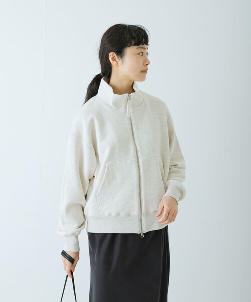 かぐれ（カグレ）の「コットンスウェットスタンドジップ（スウェット・レディース・OATMEAL/GRAY・Free）」の16枚目の写真