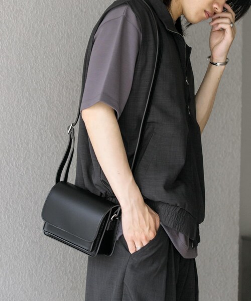 SENSE OF PLACE by URBAN RESEARCH（センスオブプレイスバイアーバンリサーチ）の「『イージーケア/セットアップ対応』リネンライクスタンドカラーWジップベスト（ベスト・メンズ・L.BLUE/CHARCOAL/NAVY・M/L）」の8枚目の写真