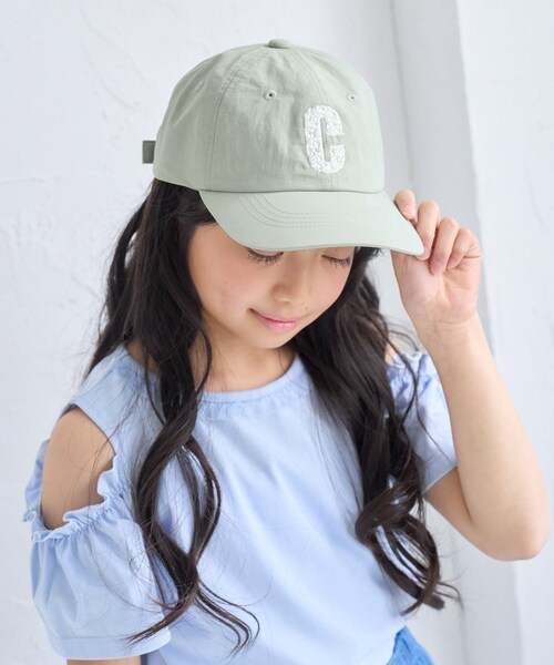 ROPE' PICNIC（ロペピクニック）の「【KIDS/キッズ】【Champion/チャンピオン別注】フラワーロゴキャップ/リンクコーデ（キャップ・キッズ・ブラック/ブルー系・F）」の6枚目の写真