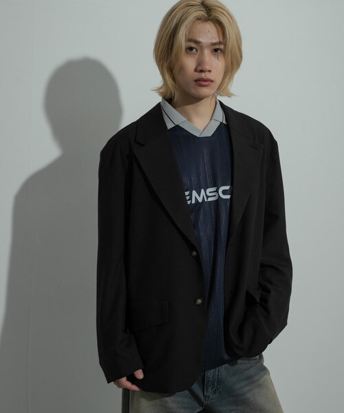 SENSE OF PLACE by URBAN RESEARCH(センスオブプレイスバイアーバンリサーチ)の「『セットアップ対応』シングルルーズジャケット(テーラードジャケット・メンズ・GRAY/BLACK/R.BROWN・M/L)」の16枚目の写真