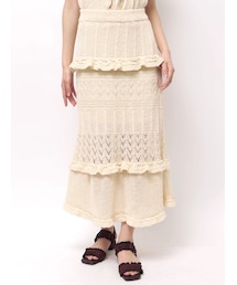 CALNAMUR | クロシェニットロングスカート(スカート)