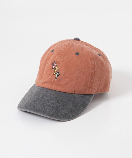 URBAN RESEARCH(アーバンリサーチ)の「SEVEN BY SEVEN BI-COLOR COTTON CAP -Cactus + Logo Embroidery-(キャップ・メンズ・010 Black/140 Green/70Burgundy/150 Orange・Free)」の4枚目の写真
