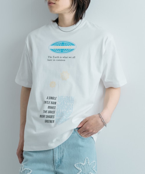 SENSE OF PLACE by URBAN RESEARCH（センスオブプレイスバイアーバンリサーチ）の「ロゴグラフィックTシャツ(5分袖) A（Tシャツ/カットソー・メンズ・WHITE/BLACK/ROYAL BLUE・M/L）」の6枚目の写真