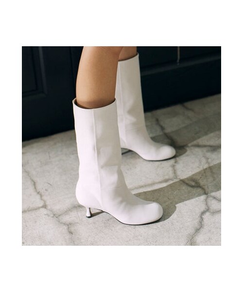 Mode et Jacomo(モードエジャコモ)の「モード エ ジャコモ MODE ET JACOMO ラウンドトゥハーフブーツ (ブーツ・レディース・LGY/BL/DBG・225/22.5cm/230/23cm/235/23.5cm/240/24cm/245/24.5cm)」の12枚目の写真