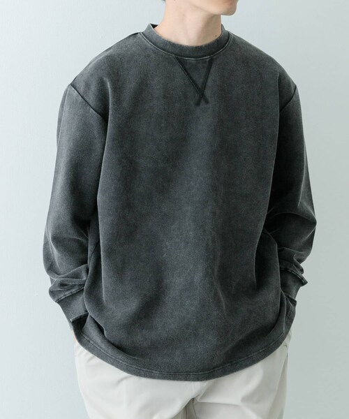 ITEMS URBANRESEARCH(アイテムズ アーバンリサーチ)の「フェードダンボール クルーネックTops(Tシャツ/カットソー・メンズ・BLK/NVY/GRN・M/L)」の7枚目の写真