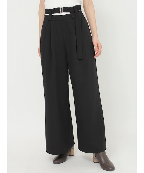 MERCURYDUO（マーキュリーデュオ）の「ダブルウエストベルトパンツ（その他パンツ・レディース・チャコールグレー/ブラック・S/M）」の5枚目の写真