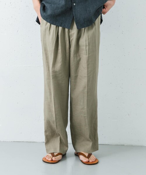 URBAN RESEARCH(アーバンリサーチ)の「LINEN WIDE EASY PANTS(その他パンツ・メンズ・BLACK/BEIGE/NAVY・M/L)」の20枚目の写真