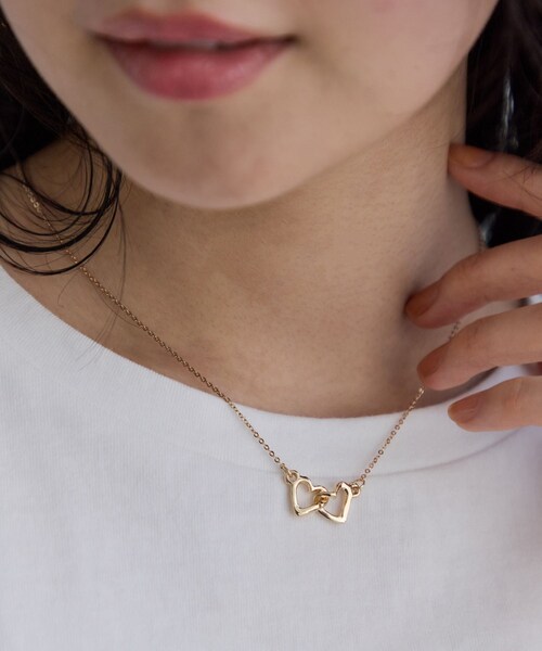 VIS(ビス)の「ダブルハートネックレス(ネックレス・レディース・ゴールド/シルバー・F)」の20枚目の写真