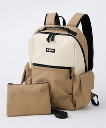 moz（モズ）耐水生地使用１１ポケット配色リュックサック（A４対応・PC収納・取外しサコッシュ付）