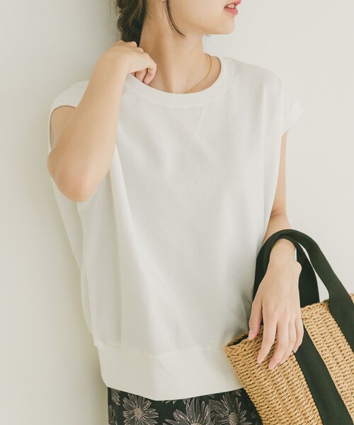 ITEMS URBANRESEARCH（アイテムズ アーバンリサーチ）の「裏毛ノースリーブベスト（ベスト・レディース・OFF/GRY/GRN・FREE）」の6枚目の写真