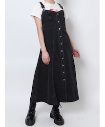 jouetie | ステッチデニムジャンパードレス(ジャンパースカート)