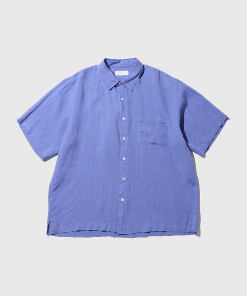 ADAM ET ROPE'(アダムエロペ)の「フレンチリネンレギュラーカラーショートスリーブシャツ(シャツ/ブラウス・メンズ・ブラック/グレー/ホワイト/ブルー系・L/M)」の13枚目の写真