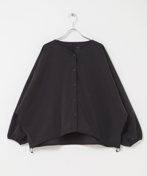 EKAL（エカル）の「『吸水速乾/通気性/軽量』DOT AIR CARDIGAN（カーディガン/ボレロ・レディース・ブラック/ブラウン/チャコール・One）」の12枚目の写真