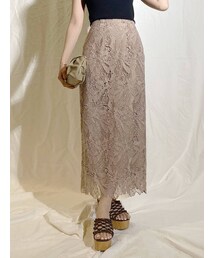 MERCURYDUO | フラワーケミカルレースタイトスカート(スカート)