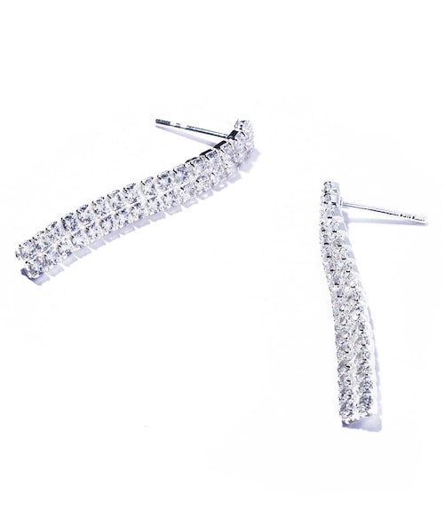 ROPE'（ロペ）の「【WEB限定】【les bonbon (ル ボンボン)】princess double pierce SV（ピアス（両耳用）・レディース・シルバー・F）」の7枚目の写真