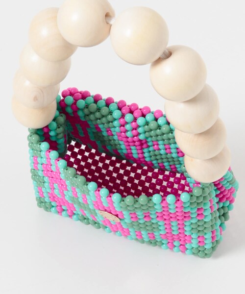 URBAN RESEARCH DOORS(アーバンリサーチドアーズ)の「TOOS WOOD BALL HANDBAG(ハンドバッグ・レディース・PNK/GRN・One)」の6枚目の写真