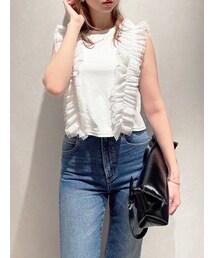 dazzlin | フリルギャザードッキングカットソー(Tシャツ/カットソー)