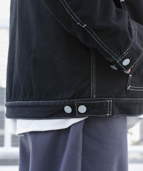 SENSE OF PLACE by URBAN RESEARCH（センスオブプレイスバイアーバンリサーチ）の「carhartt DOUBLE FRONT JACKET（カバーオール・メンズ・BEIGE/BLACK・M/L）」の10枚目の写真