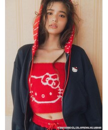 CALNAMUR | 【HELLO KITTYコラボ】スウェットコンパクトフーディー(スウェット)