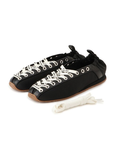 ADAM ET ROPE'(アダムエロペ)の「【GANNI(ガニー)】Lace Up Sporty Ballerina Nylon(スニーカー・レディース・ブラック・36.0/37.0/38.0)」の11枚目の写真