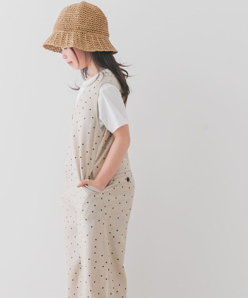 URBAN RESEARCH DOORS（アーバンリサーチドアーズ）の「『親子リンク』リネンレーヨンドットオールインワン(KIDS)（ワンピース・キッズ・NATURAL/BLACK・105/120/135）」の21枚目の写真