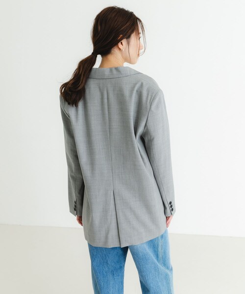 URBAN RESEARCH（アーバンリサーチ）の「スーパー100ウールジャケット（テーラードジャケット・レディース・GRAY/BLACK・FREE）」の19枚目の写真