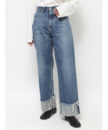 Ungrid | ワイドロールアップルーズデニム(デニムパンツ)