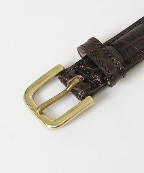 URBAN RESEARCH（アーバンリサーチ）の「Scye　Press Croco Dress Belt（ベルト・メンズ・ダークブラウン/クロ・M）」の9枚目の写真