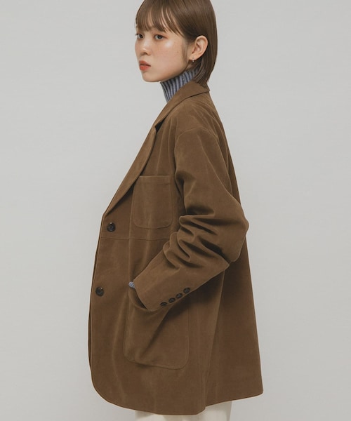 KBF（ケイビーエフ）の「パッチポケットテーラードジャケット（テーラードジャケット・レディース・D.BROWN/CAMEL/CAMEL2・one）」の9枚目の写真