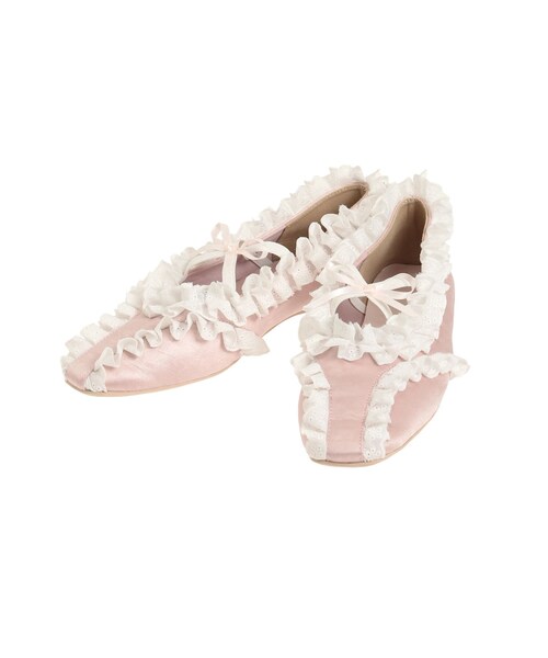 merry jenny（メリージェニー）の「フリルデコラティブバレエシューズ（バレエシューズ・レディース・アイボリー/ブラック/ピンク/オフホワイト・M/L）」の21枚目の写真