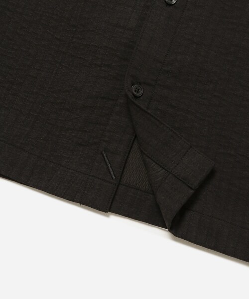Saturdays NYC（サタデーズ ニューヨークシティ ）の「Bruce Double Layer Crinkle Short Sleeve Shirt（シャツ/ブラウス・メンズ・ブラック/オフホワイト・L/M/S/XL/XS）」の15枚目の写真
