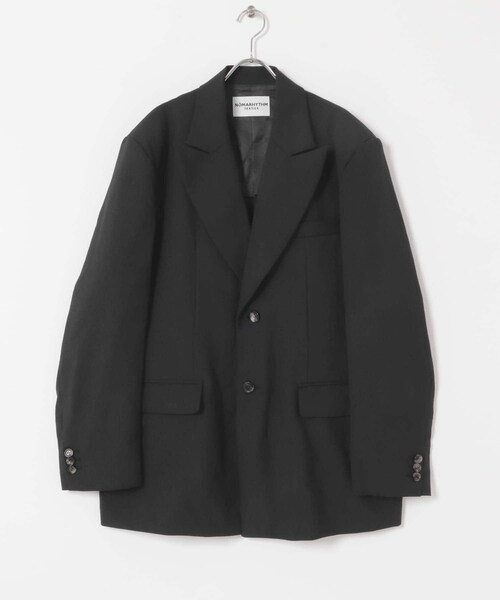 URBAN RESEARCH(アーバンリサーチ)の「NOMARHYTHM TEXTILE Wide Lapel Tailored Jk(テーラードジャケット・レディース・Black/Beige・1)」の1枚目の写真