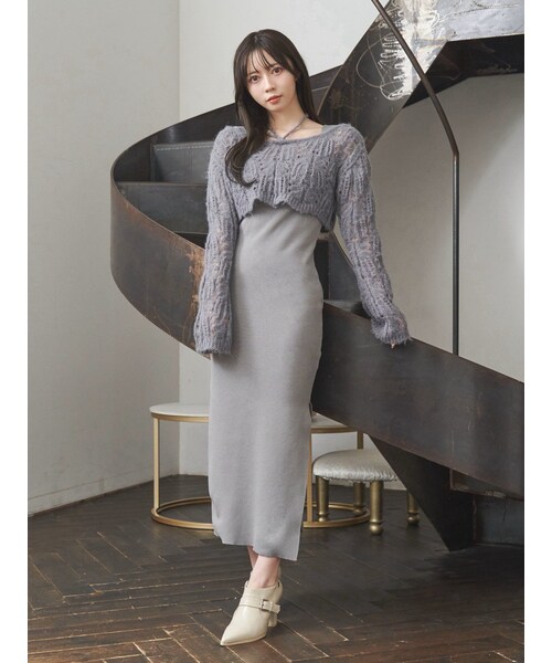 EATME（イートミー）の「レイヤードニットワンピース（ワンピース