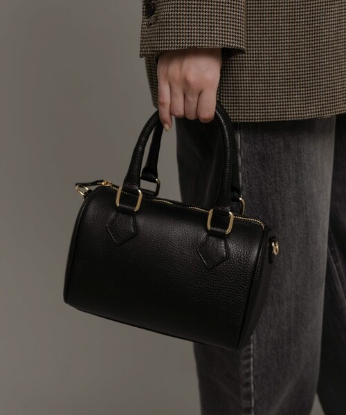 URBAN RESEARCH Sonny Label（アーバンリサーチサニーレーベル）の「AULENTTI　ミニボストンバッグ（ボストンバッグ・レディース・BLACK/BEIGE・one）」の3枚目の写真
