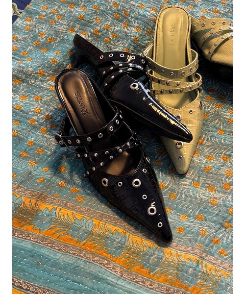 jouetie（ジュエティ）の「ハトメポインテッドパンプス（パンプス・レディース・ブラック/グリーン・M/L）」の7枚目の写真