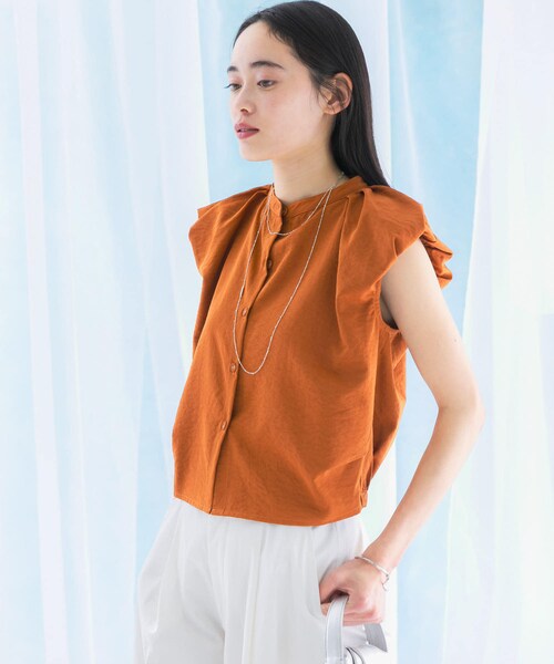 URBAN RESEARCH ROSSO（アーバンリサーチロッソ）の「パフスリーブブラウス（シャツ/ブラウス・レディース・BRICK/OFF WHITE/NAVY・FREE）」の12枚目の写真