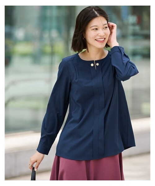 nissen（ニッセン）の「大きいサイズパーツ付きブラウス(あったか裏地