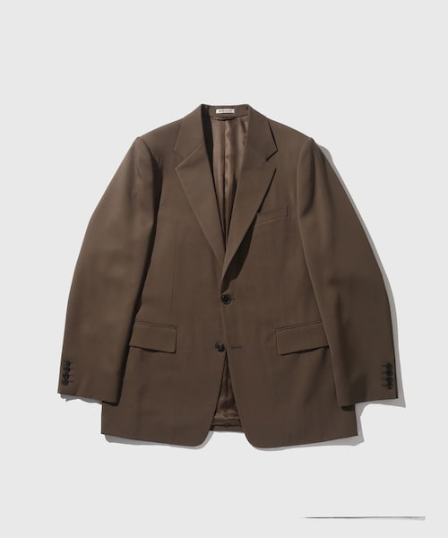 ADAM ET ROPE'(アダムエロペ)の「【AURALEE/オーラリー】LIGHT WOOL MAX GABARDINE JACKET(テーラードジャケット・メンズ・ブラック/ブラウン・3/4/5)」の6枚目の写真